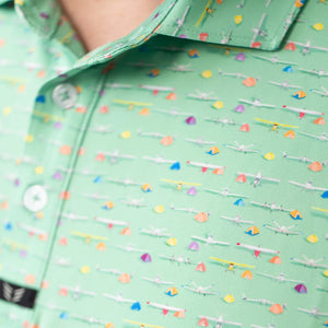 Men's Airplane Camping Pilot Polo