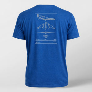 Flying Wing Blueprint T-Shirt Wairworthy
