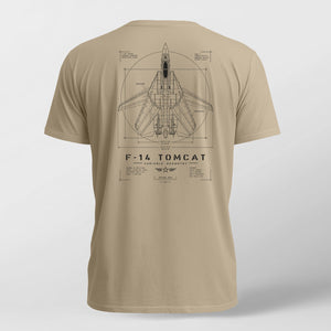 F-14 Tomcat Blueprint T-Shirt Wairworthy