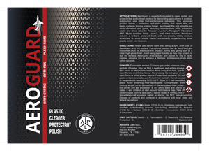 AeroGuard 13 oz cleaner label and product detail